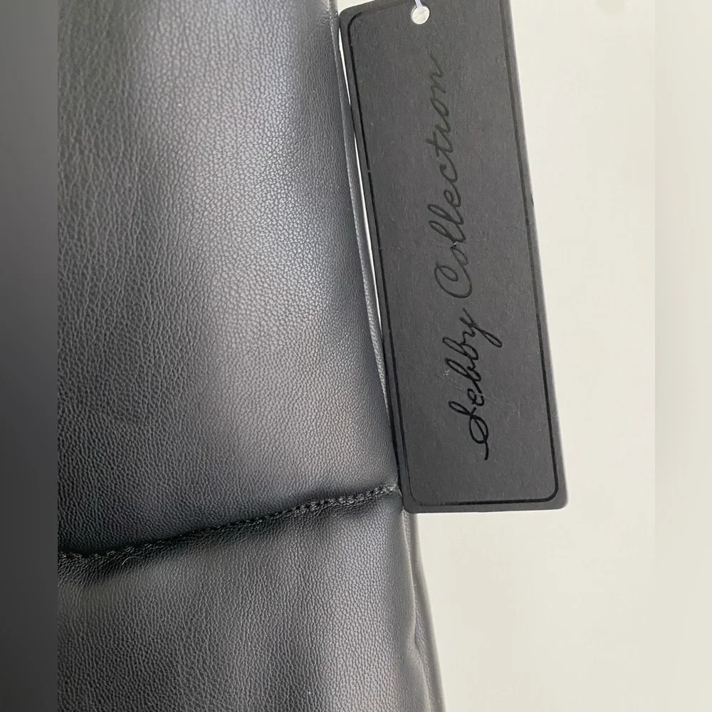 WINTER SALE - Shebby Faux Leather Puffer Vest - Picture 7 of 8